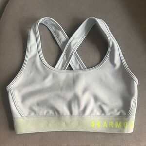 Under Armour Mid Crossback Sports Bra in Coded Blue Size Small